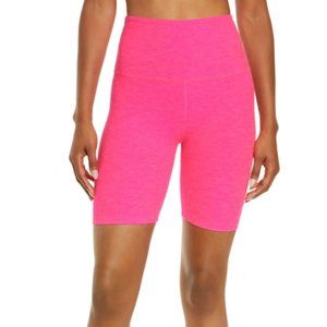 NWT Beyond Yoga Pink Spacedye Biker Shorts SZ L
